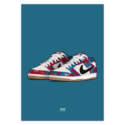 Dunk low Parra Color 50x70 cm
