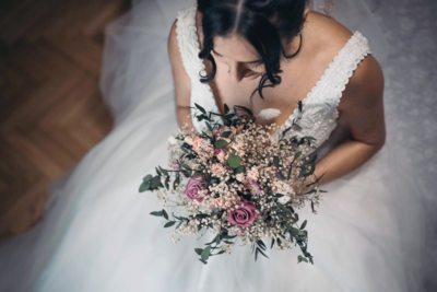 Ramo de novia flores preservadas estilo silvestre