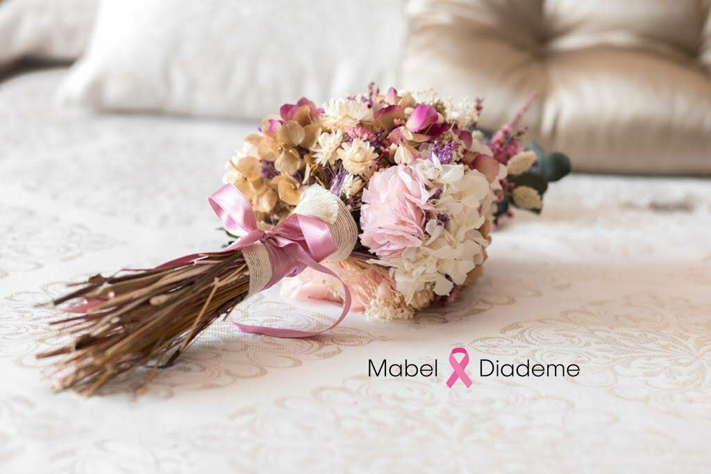 Ramo novia flores preservadas buganvilla