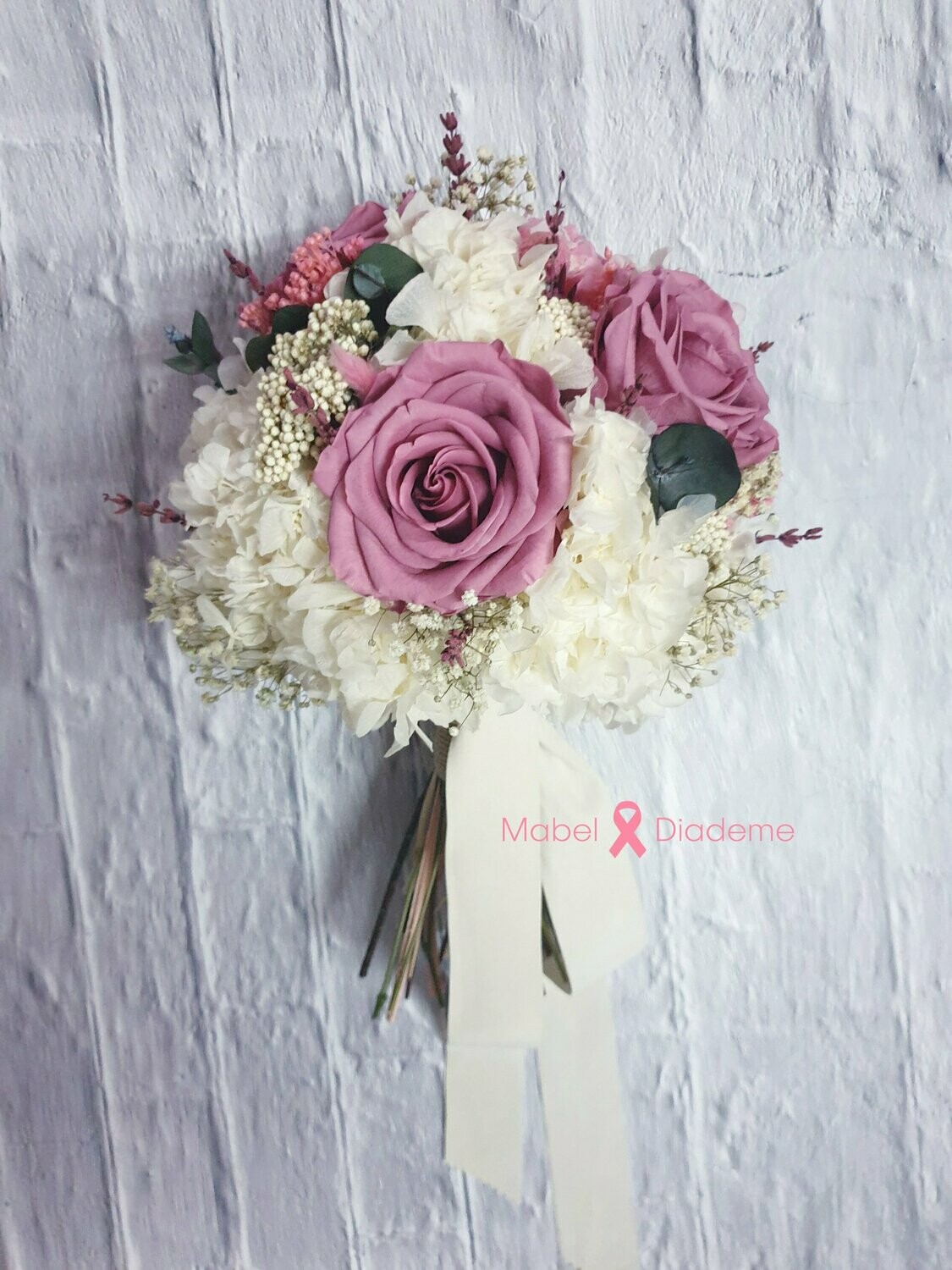 Ramo novia bouquet rosas en flores preservadas bodas