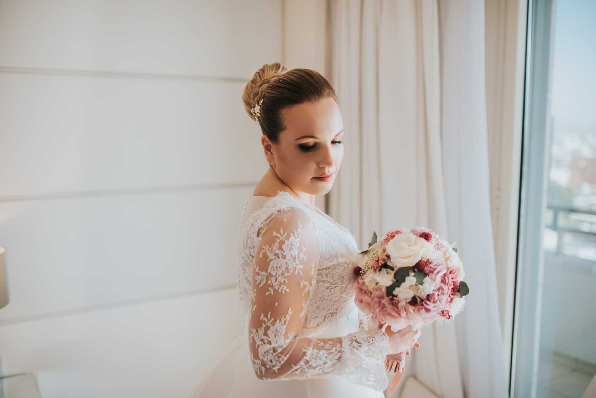 Bouquet ramo novia flores preservadas rosas