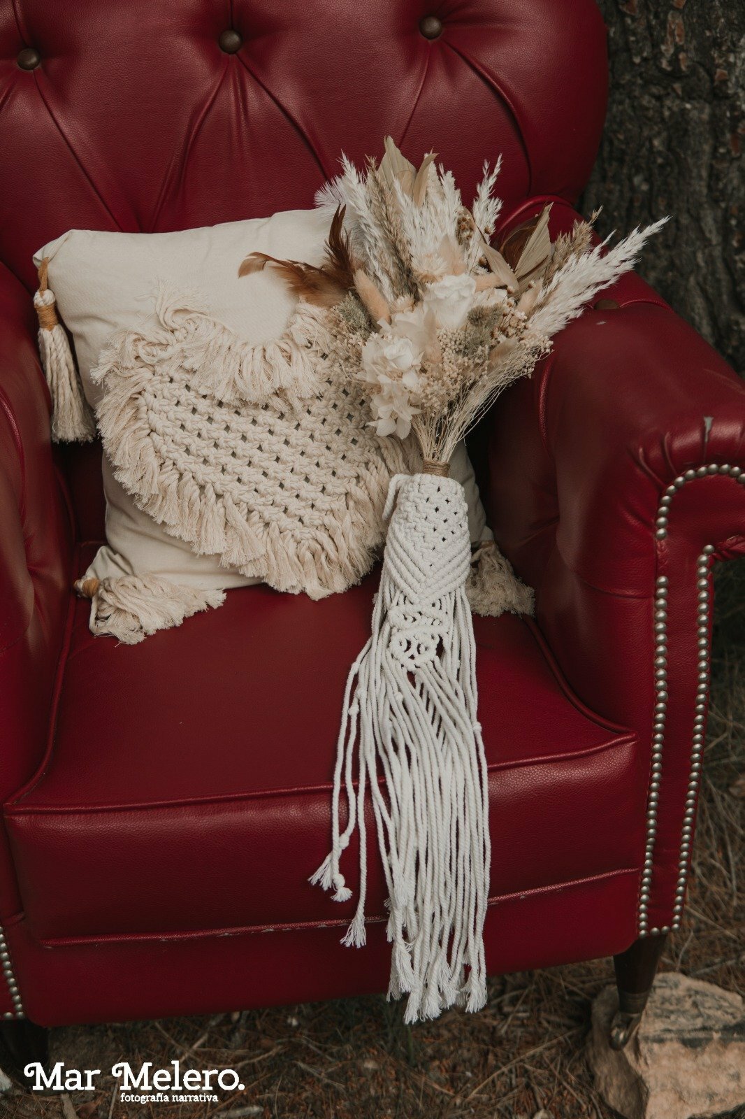 Ramo de novia boho flores preservadas