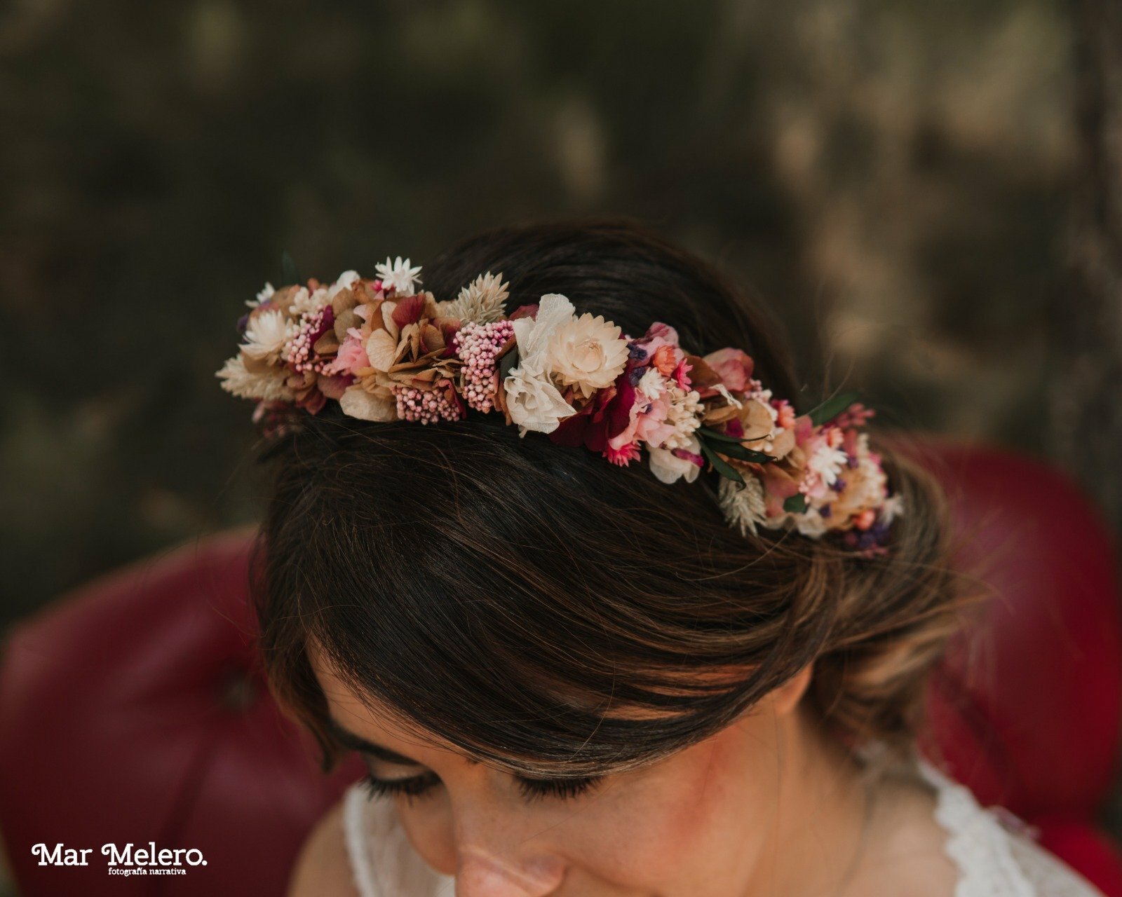 Ramo de novia estilo silvestre flores preservadas