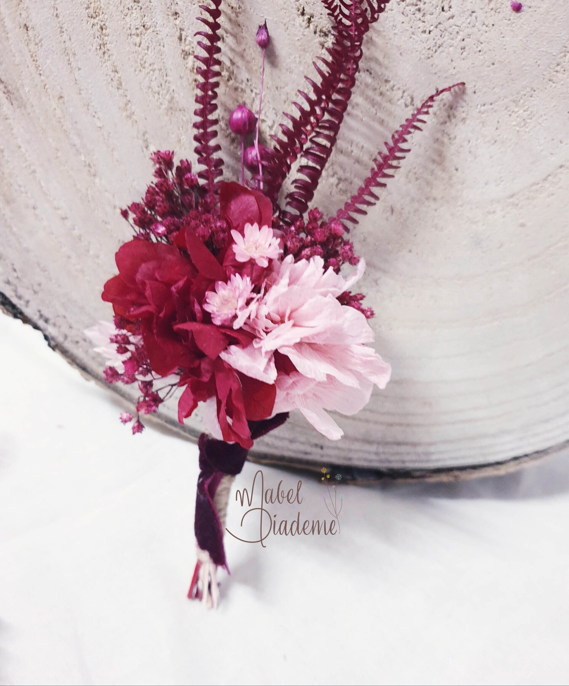 Ramillete IMÁN mini flores preservadas regalos bonitos