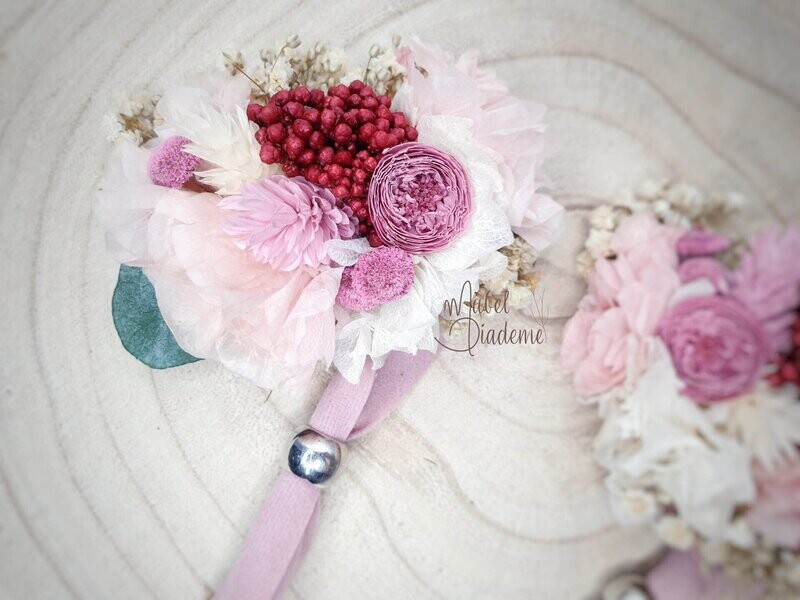 Pulsera de flores preservadas damas de honor, arras