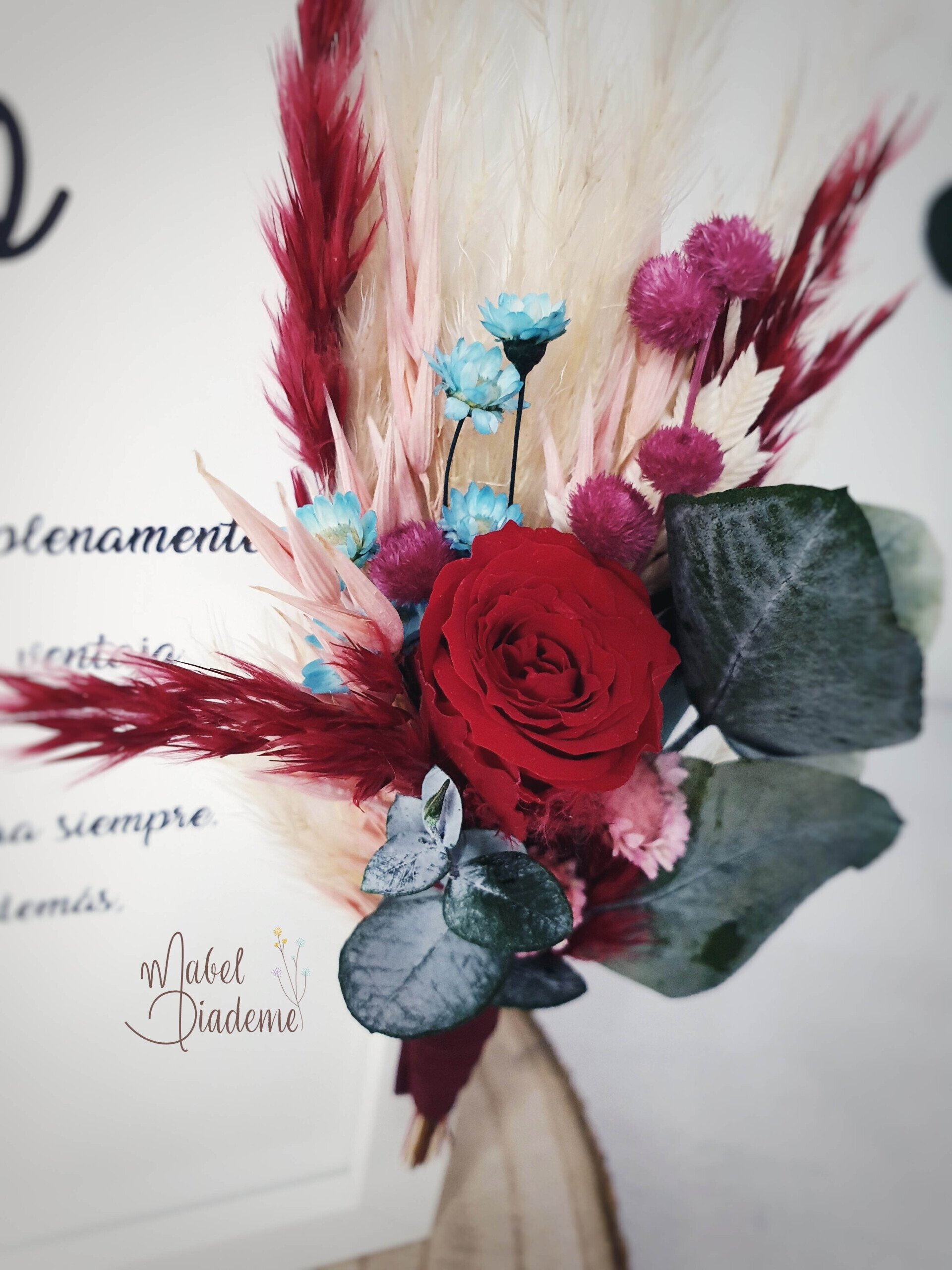 Cuadro para Padrinos y Madrinas con Flores Preservadas – Regalo Personalizado y Emotivo