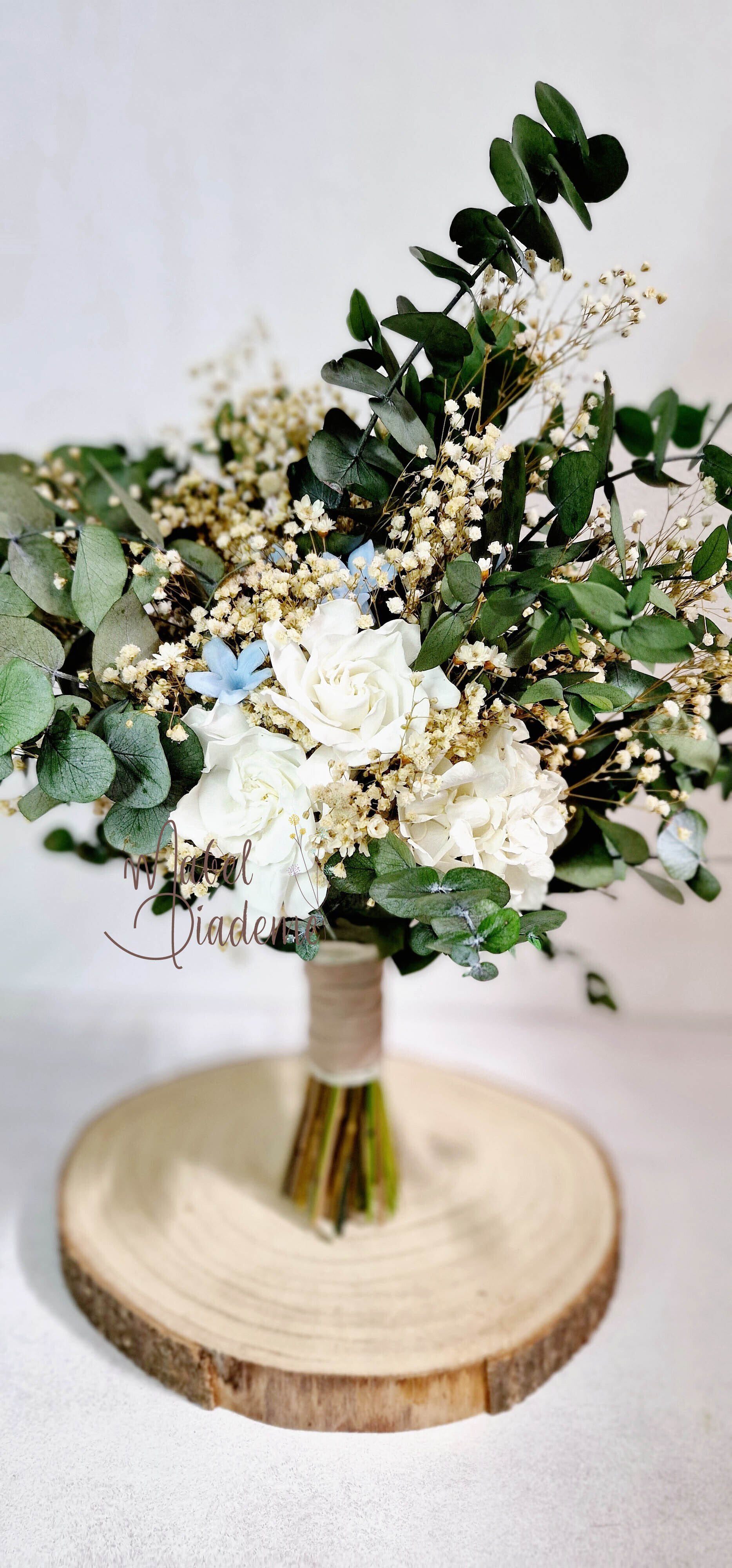 Ramo de novia jazmín y gardenia en flores preservadas