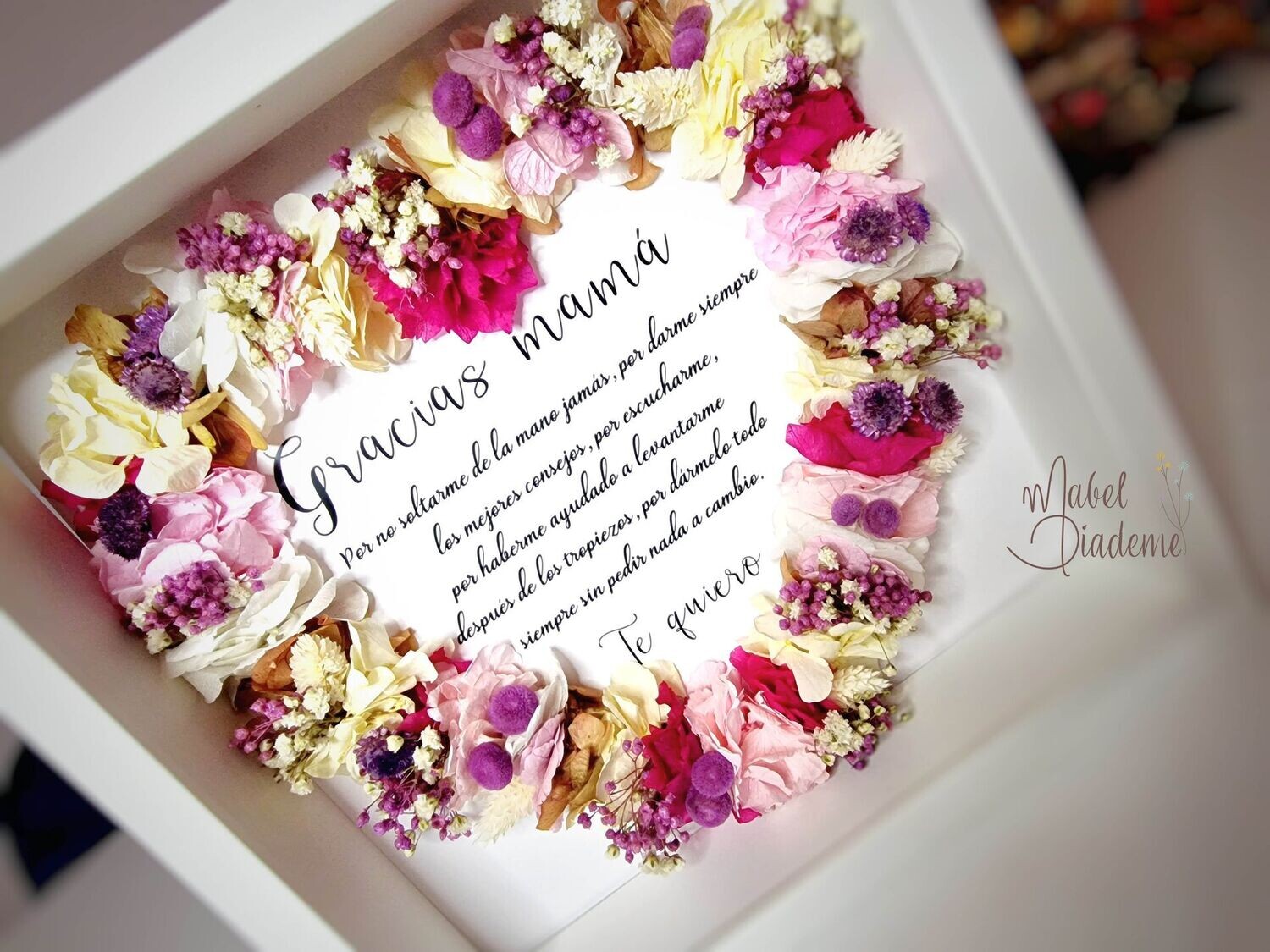 Cuadro personalizado amistad eterna regalos bonitos y originales para amigas  flores preservadas