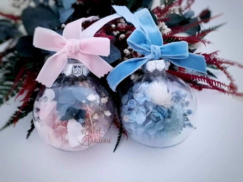 Pack bola navidad flores preservadas árbol navidad personalizados