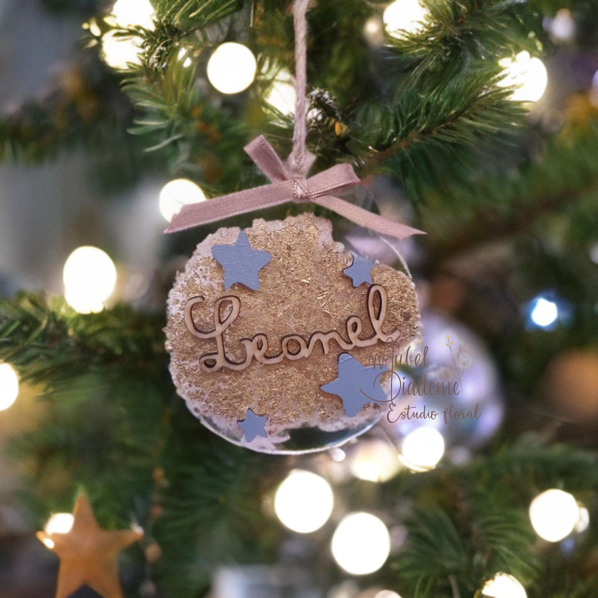 Adorno navideño bola nombre personalizado regalos bonitos