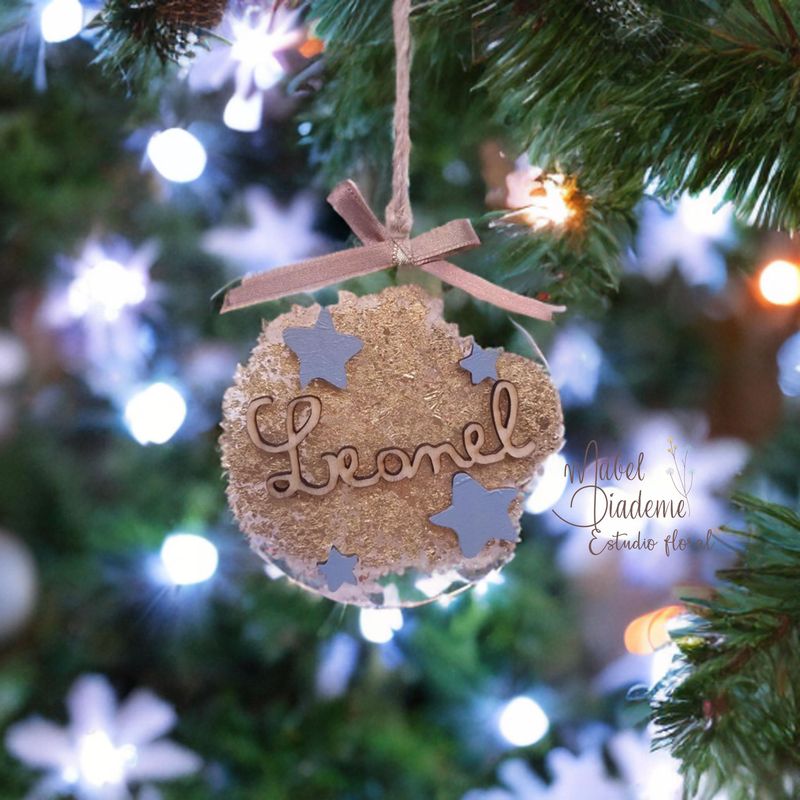 Adorno navideño bola nombre personalizado regalos bonitos
