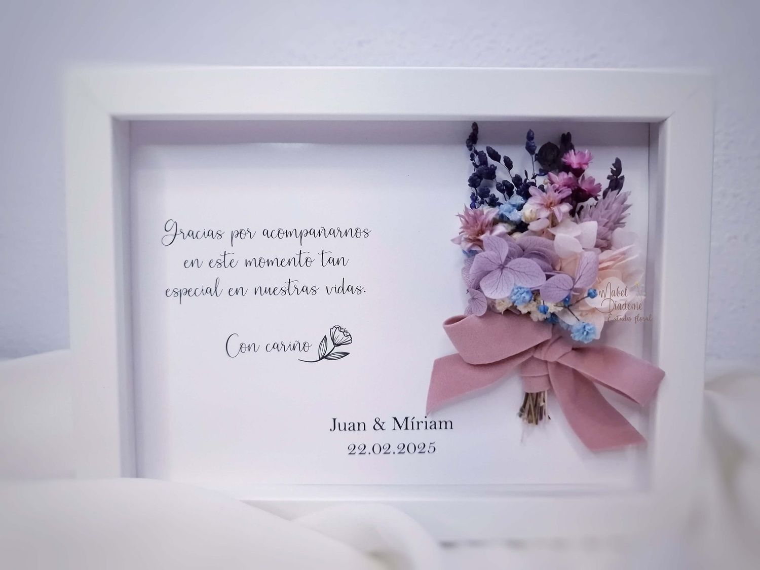 Cuadro con Ramillete de Flores Preservadas – Regalo único y personalizado