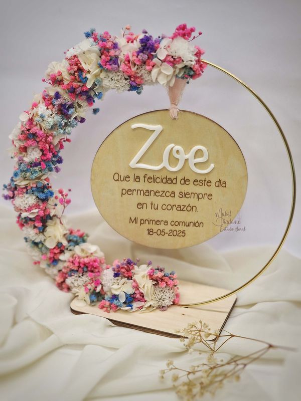 Aro floral regalos personalizados flores preservadas