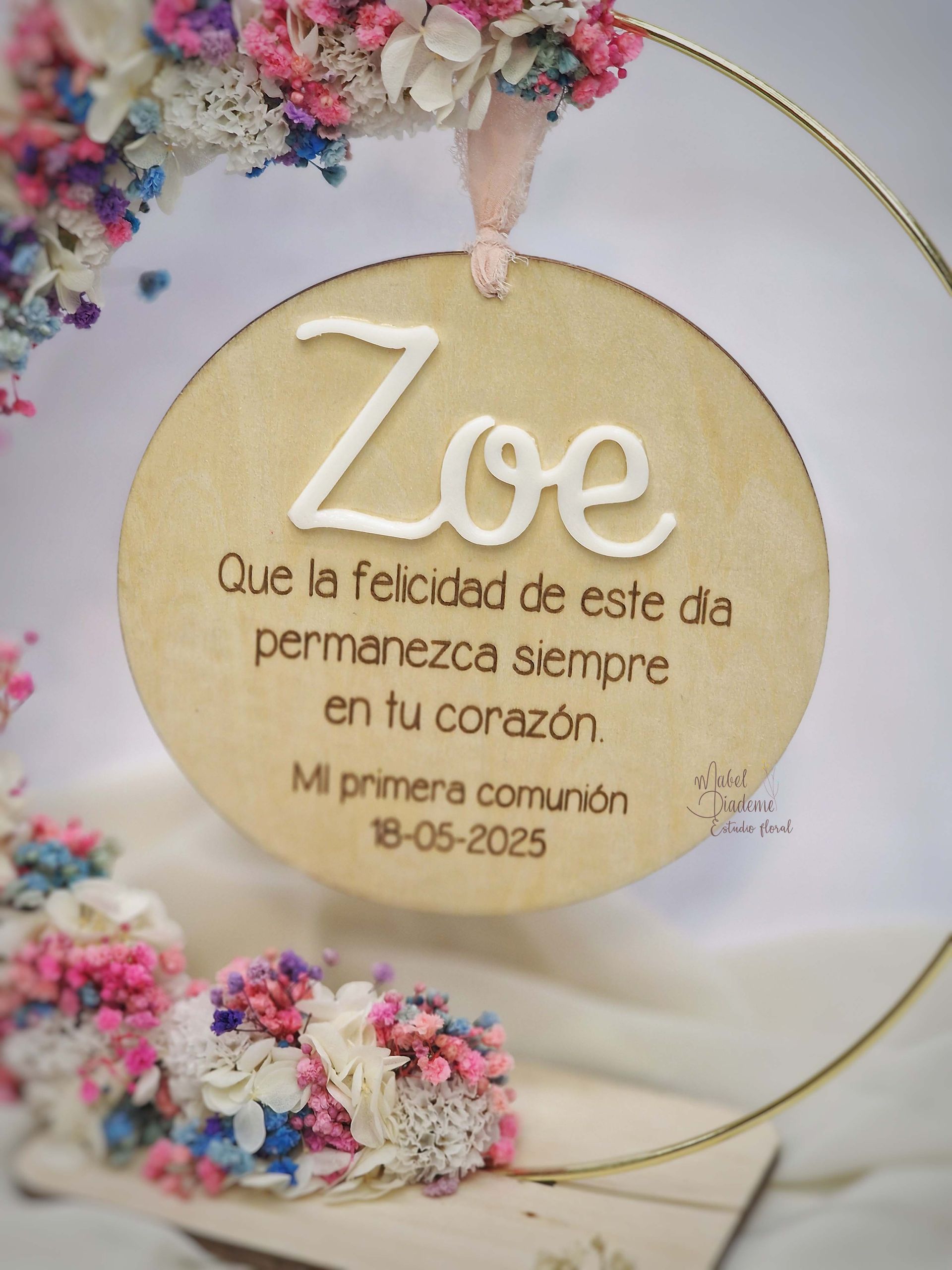 Aro floral regalos personalizados flores preservadas