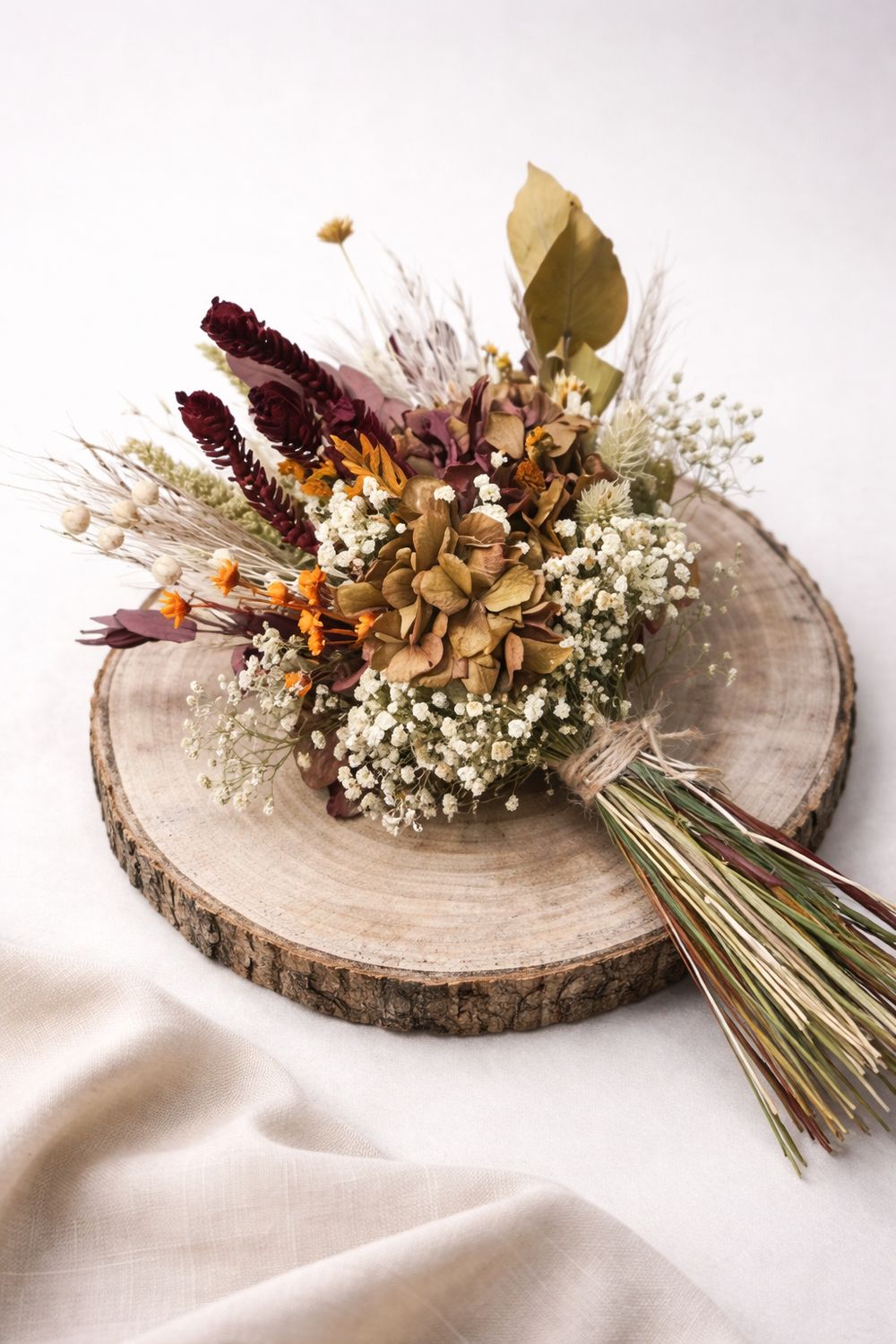 Ramito centro de flores decoración del hogar tonos tierra