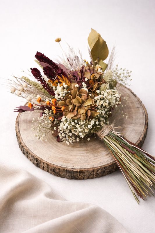 Ramito centro de flores decoración del hogar tonos tierra