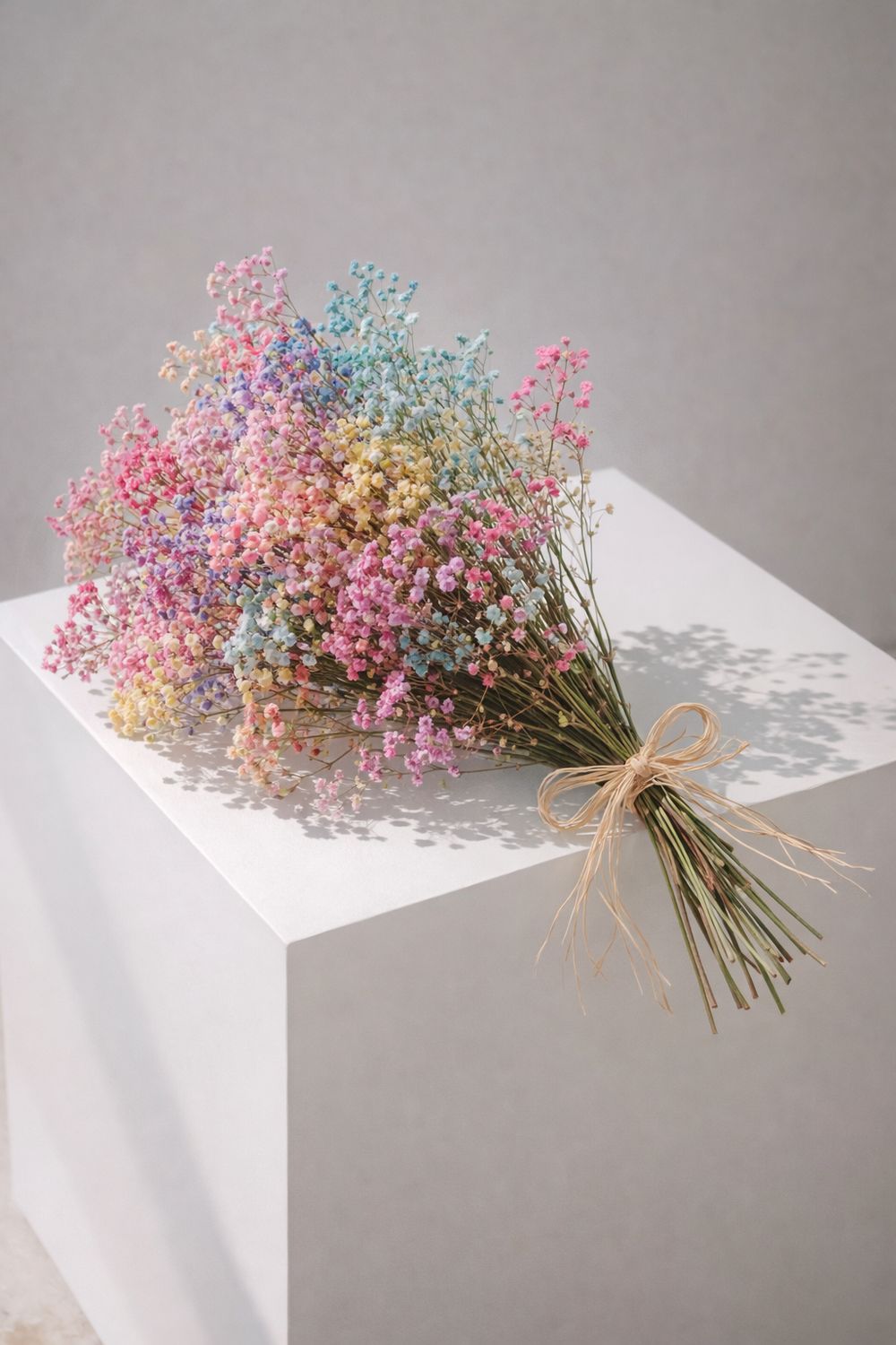 Gypsophila paniculata preservada de colores