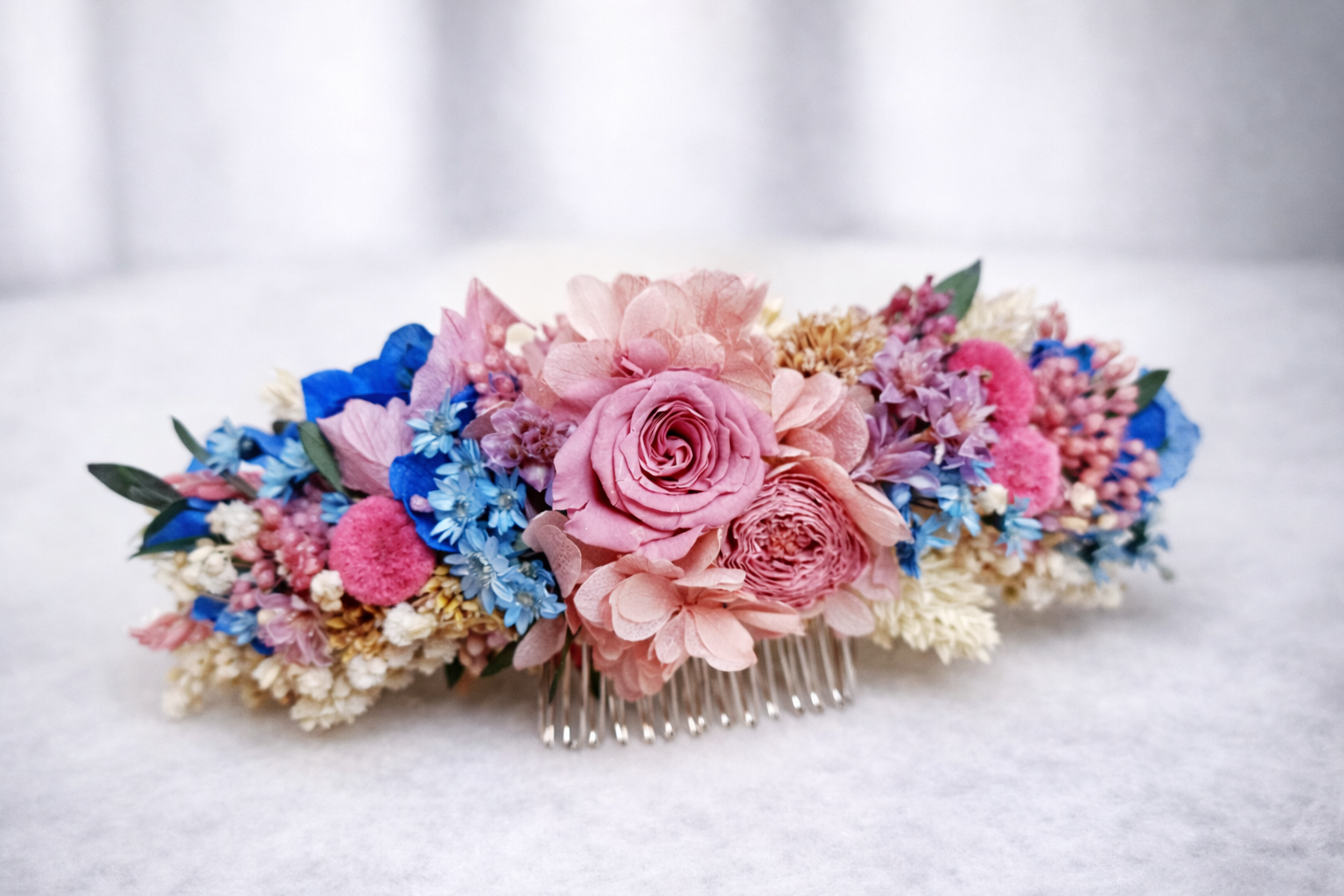 Tocado de Huertana de Flores Preservadas