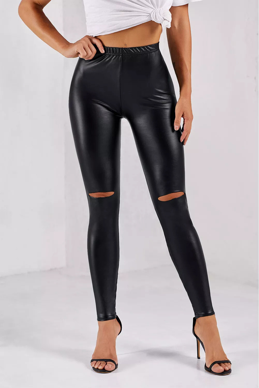 Black Skinny Faux Leather Leggings