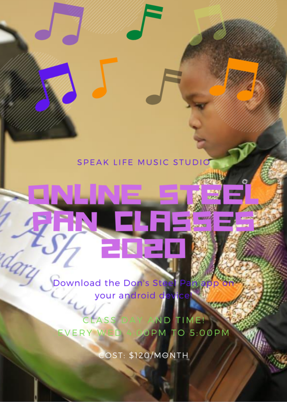 Online Steel Pan Classes.