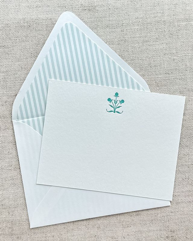 Flower Bud Trio Letterpress Stationery