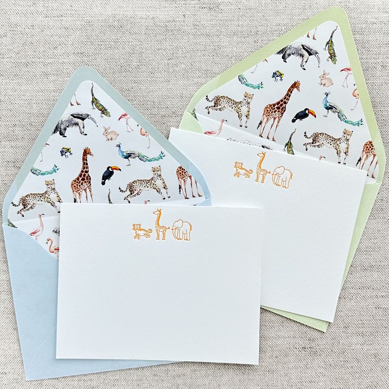 Animals Letterpress Stationery