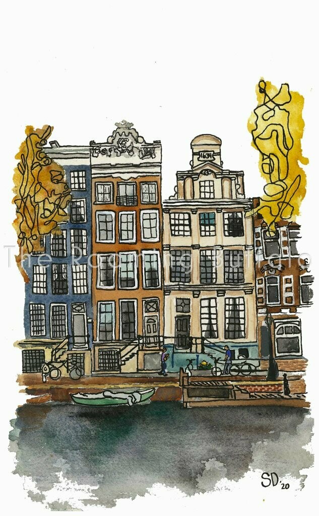 Tight Squeeze (Amsterdam Pt. 3), Size: 5"x7" with mat (sizes to 8"x10" frame)