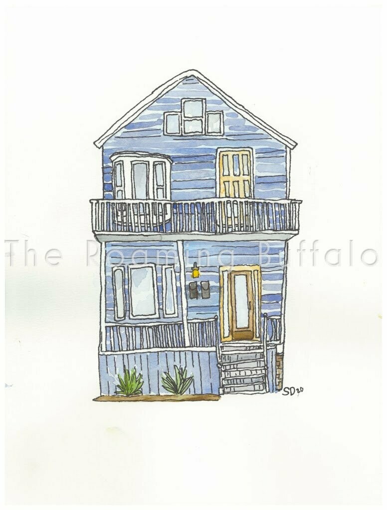 Richmond Ave 1, Size: 5"x7" matted to 8"x10"