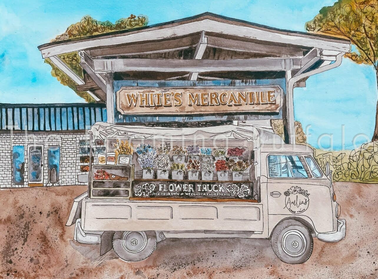 Amelia's at White's Mercantile, Size: 5"x7" cardstock without mat