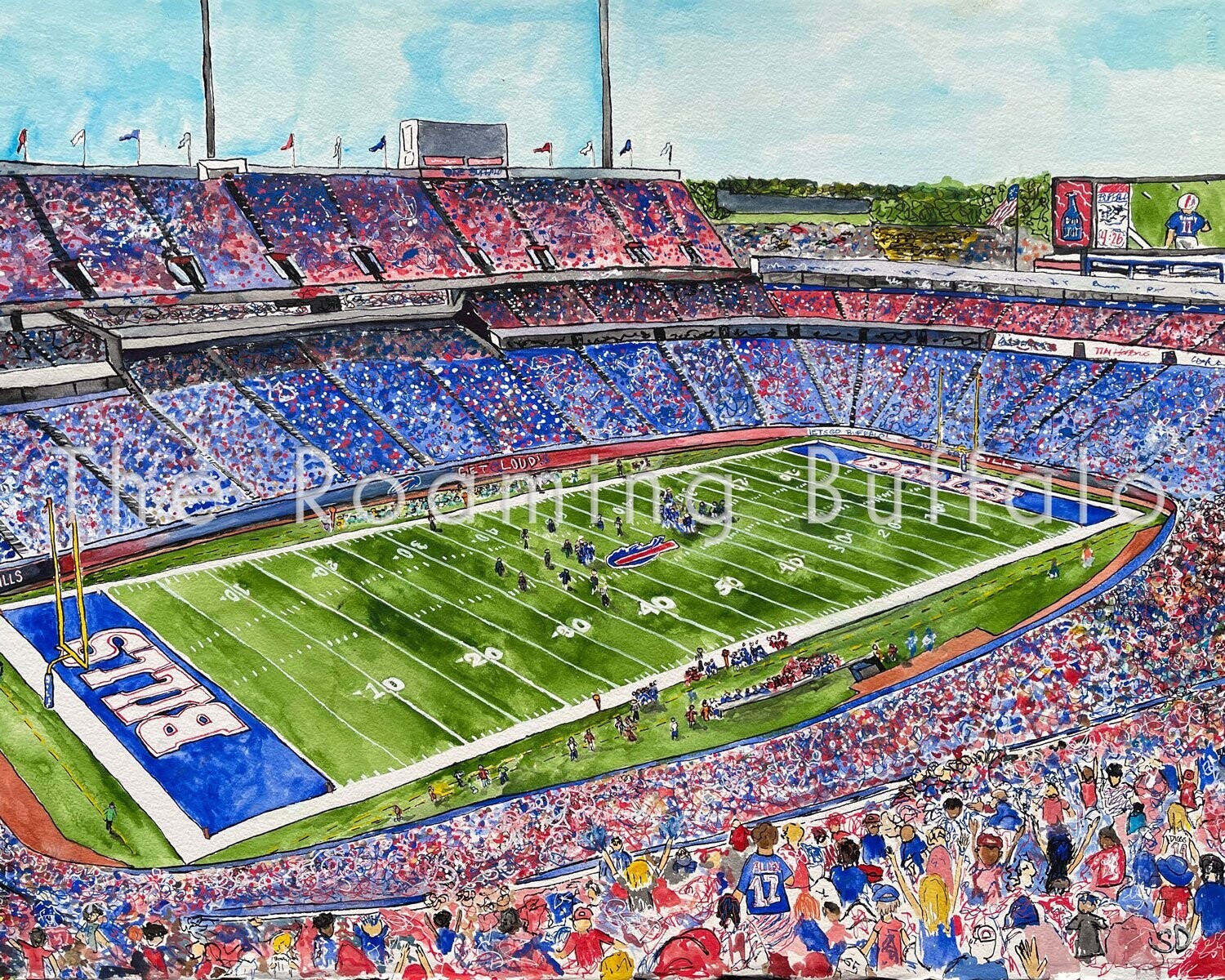 The Bills Make Me Want to SHOUT!, Size: 5"x7" unmatted