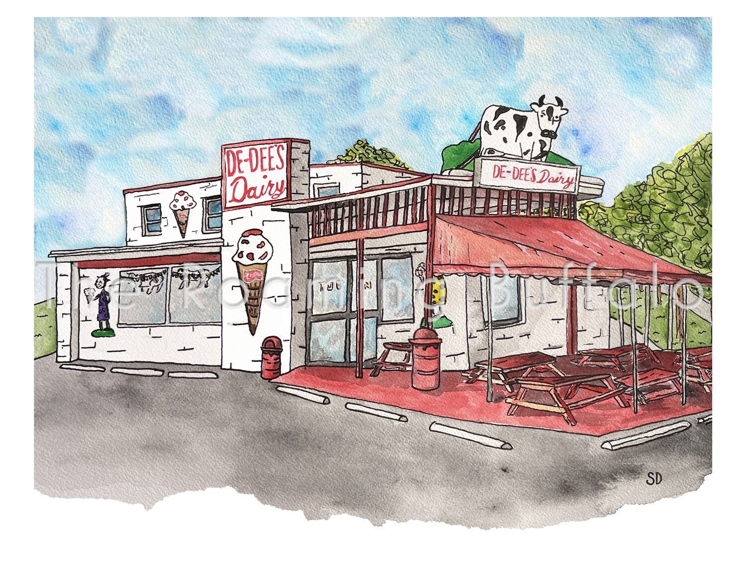De-Dee's Dairy, Size: 5"x7" unmatted