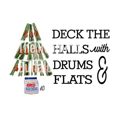 Deck The Halls With Drums & Flats CARD