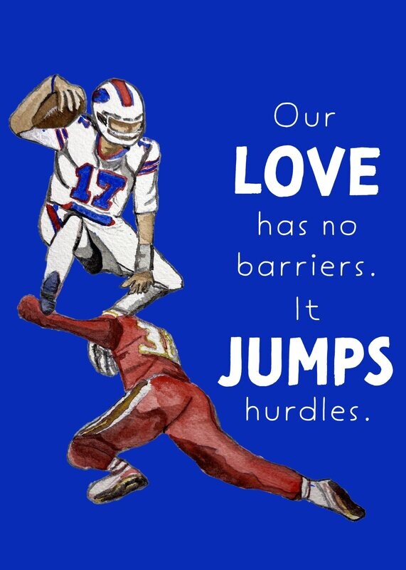 Jumping Hurdles for Love CARD