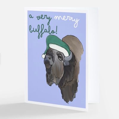 Very Merry Buffalo Card