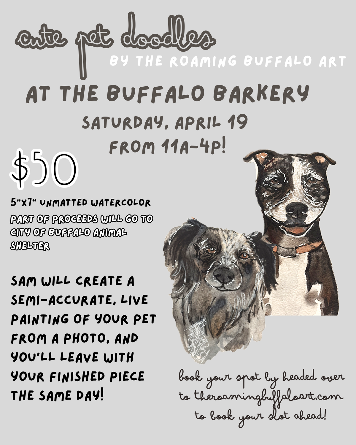 Doodle Spot at The Buffalo Barkery!