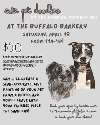 Doodle Spot at The Buffalo Barkery!