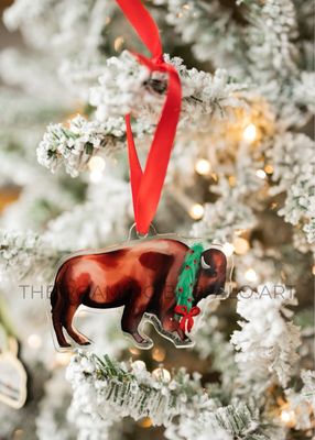 Ornament - Wreath Wearing Buffalo