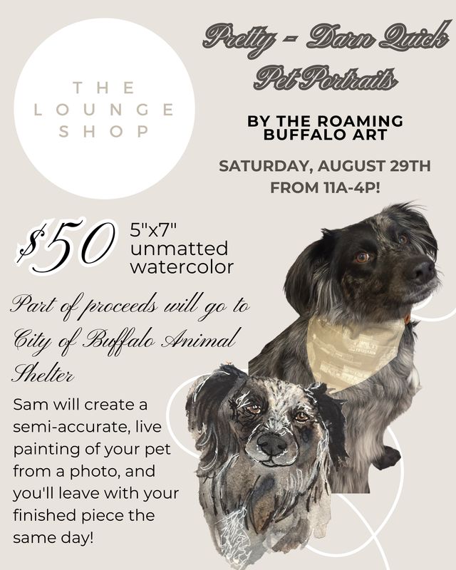 Pretty Darn Quick Pet Portraits at The Lounge Shop! Pretty Darn Quick Pet Portraits at The Lounge Shop!