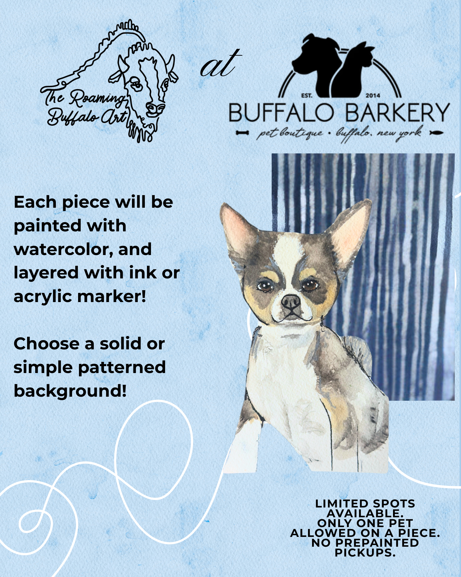 Pretty Darn Quick Pet Portraits at The Buffalo Barkery!