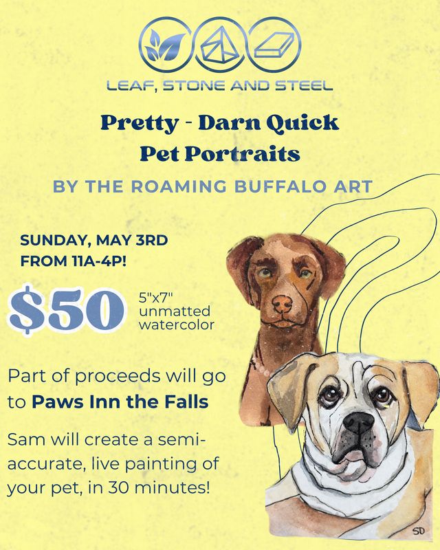 Pretty Darn Quick Pet Portraits at Leaf Stone And Steel