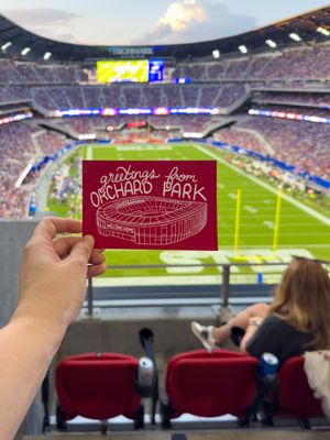 Postcard - Greetings From Orchard Park Postcard - Greetings From Orchard Park