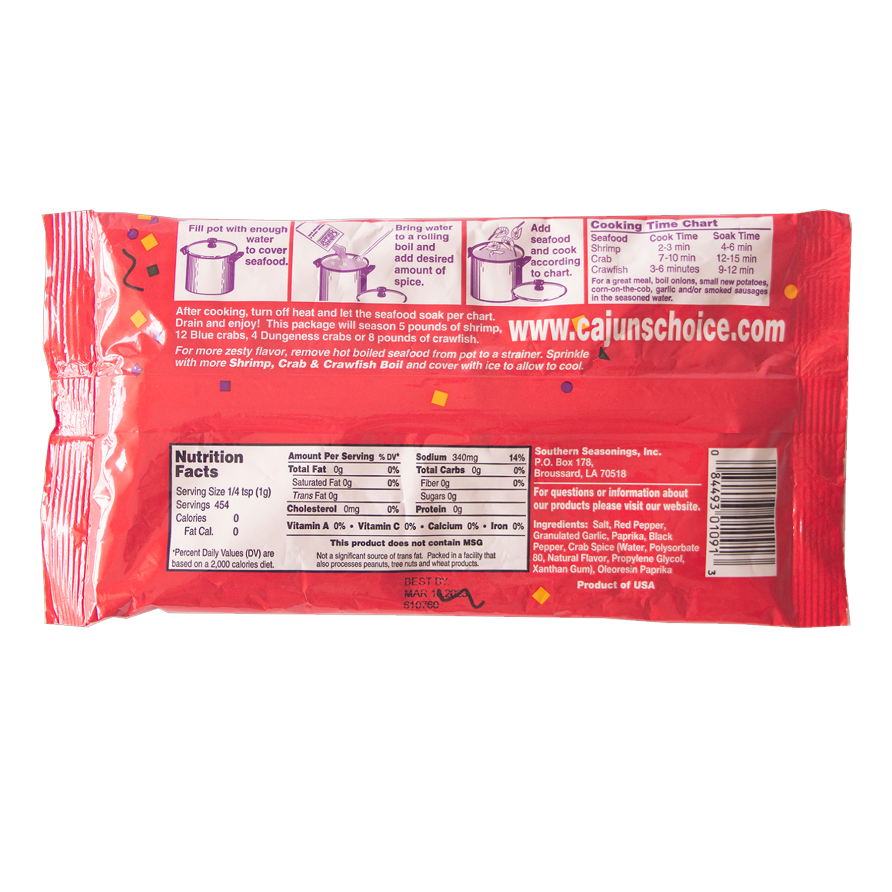 Cajun's Choice™ Shrimp, Crab, & Crawfish Boil 8 oz