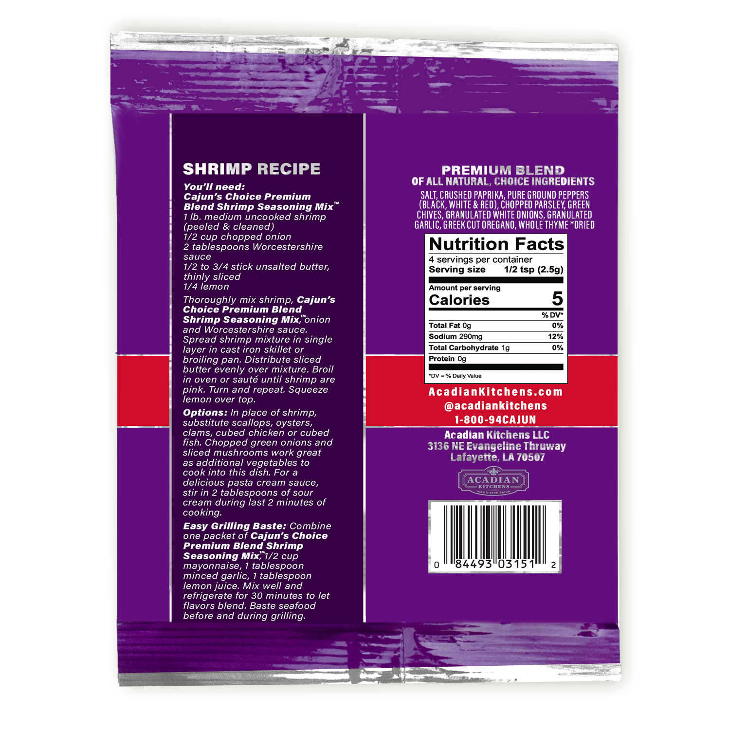 Cajun's Choice™ Cajun Shrimp Seasoning Mix 0.3 oz