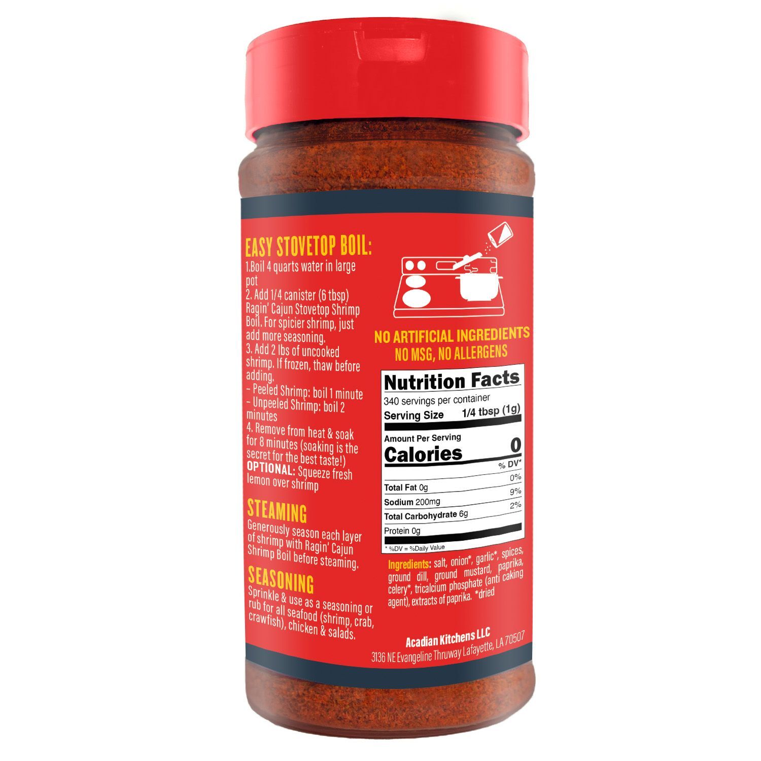 Ragin' Cajun Stovetop Shrimp Boil Seasoning 12 oz