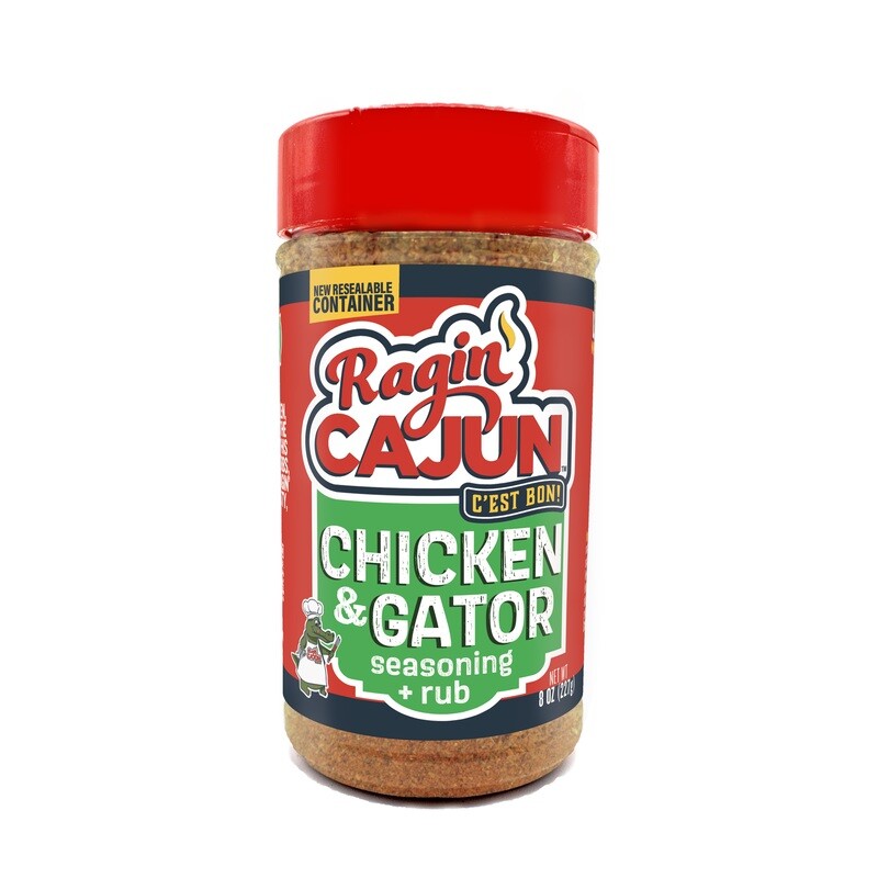 Ragin' Cajun 8oz "Chicken or Gator" Cajun Seasoning & Rub