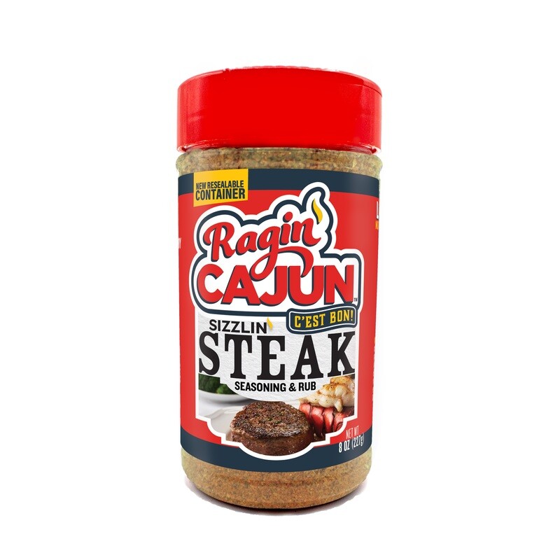 Ragin' Cajun 8oz "Sizzlin' Steak" Cajun Seasoning & Rub