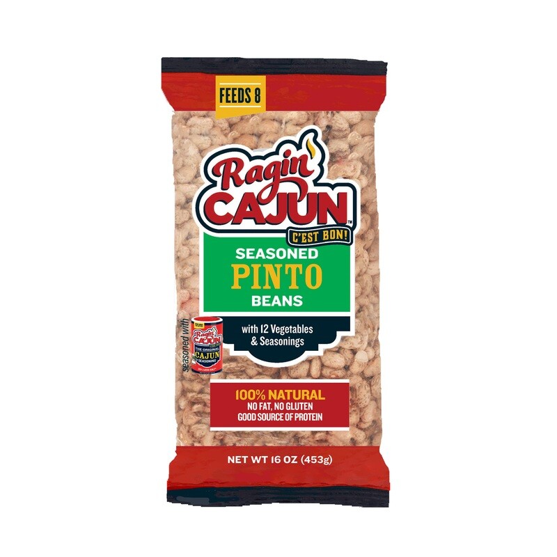 Ragin' Cajun Seasoned Pinto Beans 16 oz Ragin' Cajun Seasoned Pinto Beans 16 oz