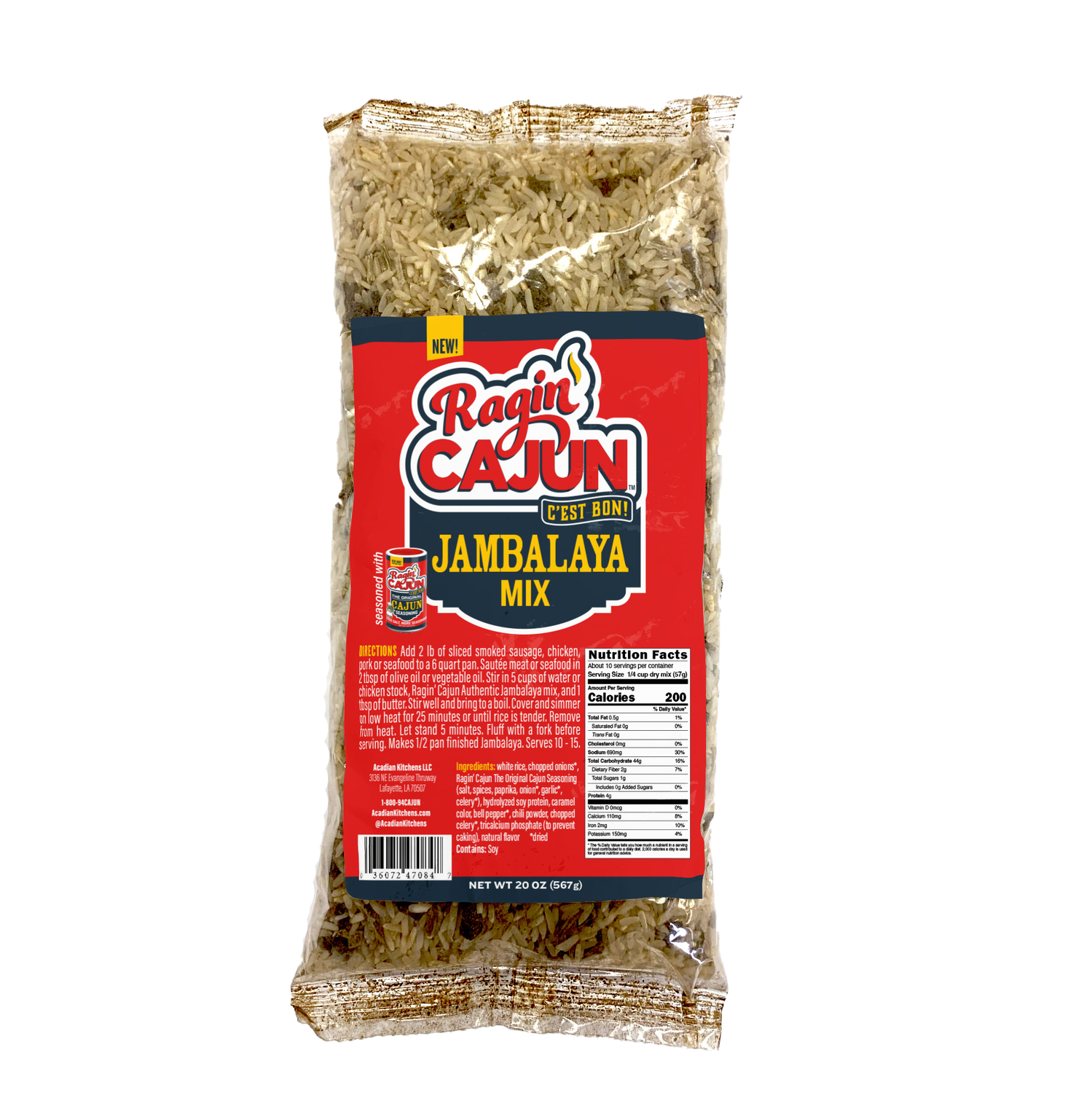 Ragin’ Cajun Authentic Jambalaya 20oz - Food Service