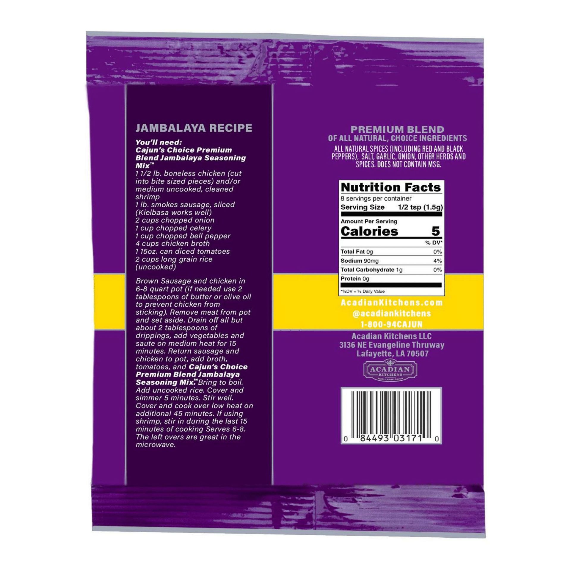 Cajun's Choice™ Jambalaya Seasoning Mix 0.42 oz