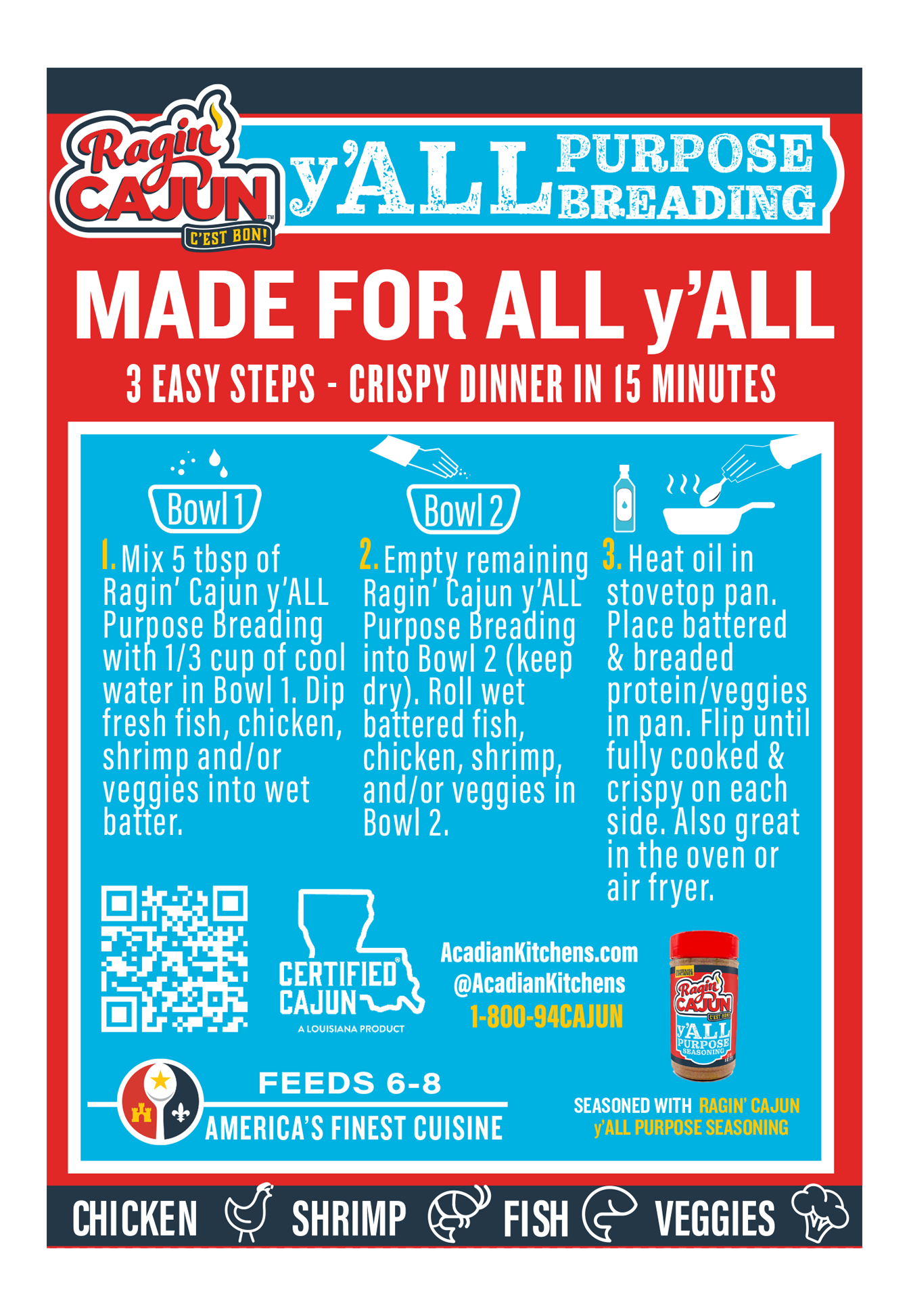 Ragin' Cajun y'ALL Purpose Breading - 8 oz